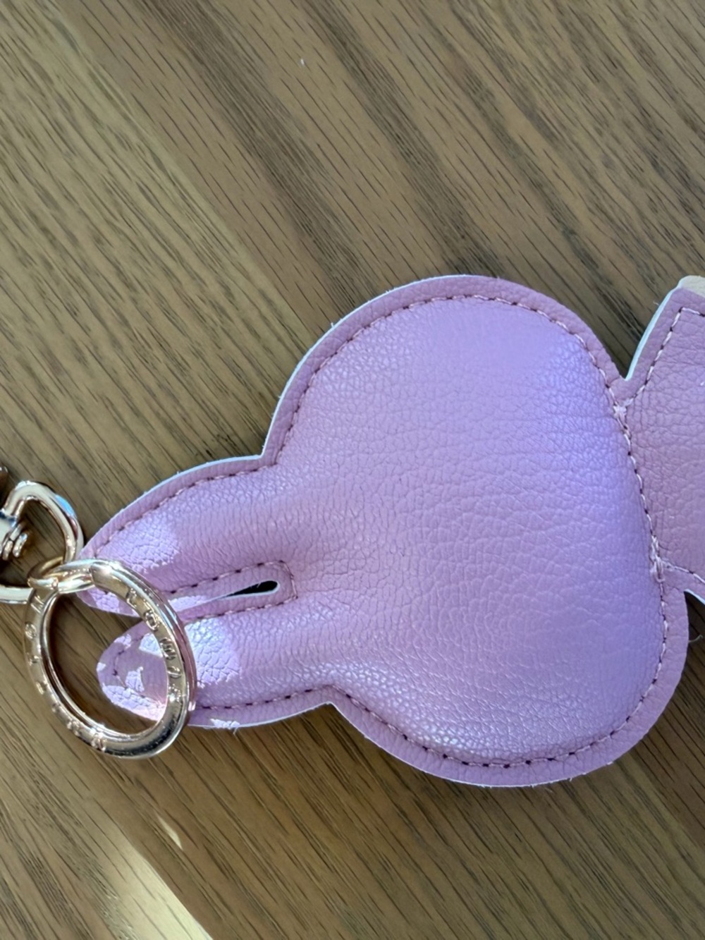 Pink Kawaii Bunny Face Keychain - Picture 2 of 2